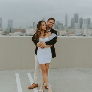 White Puff Sleeve Bodycon Mini Dress